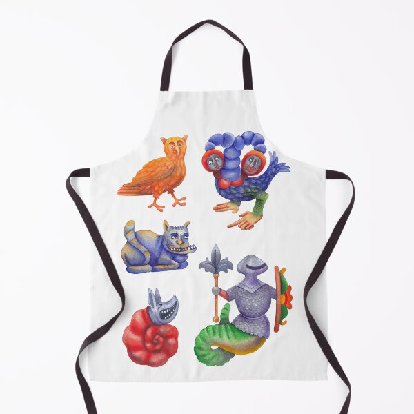 Item preview, Watercolor creatures of a medieval bestiary designed and sold by Ekaterina Glazkova.