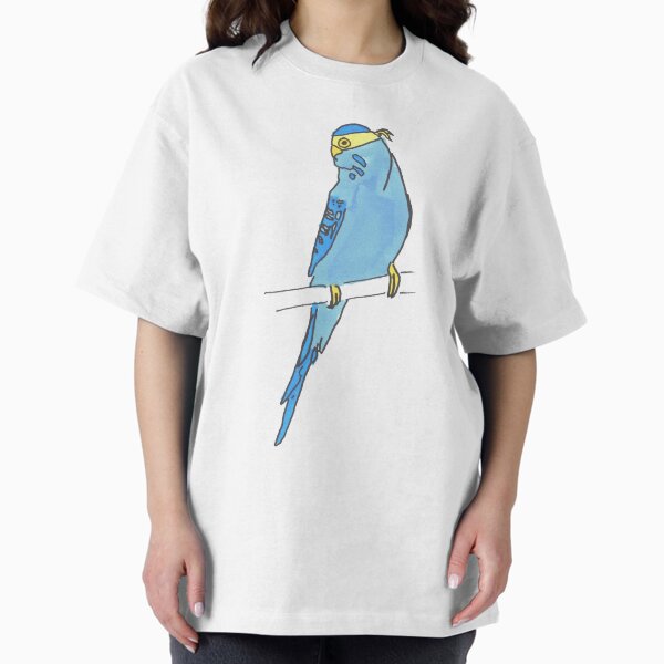Item preview, Masked Blue Budgie – Sky Spy Sentinel designed and sold by birdvsbird.