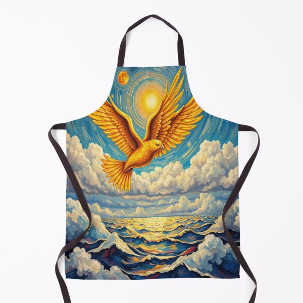 Artikelvorschau, Golden Majesty Over Ocean Waves – Ein mystischer Vogel, der Licht, Freiheit und Träume vereint entworfen und verkauft von FotoworldEdel.