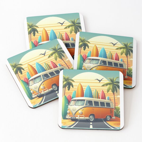 Item preview, Beach Bound – Surf Bus in Summer Paradise  designed and sold by ashokreddy343.