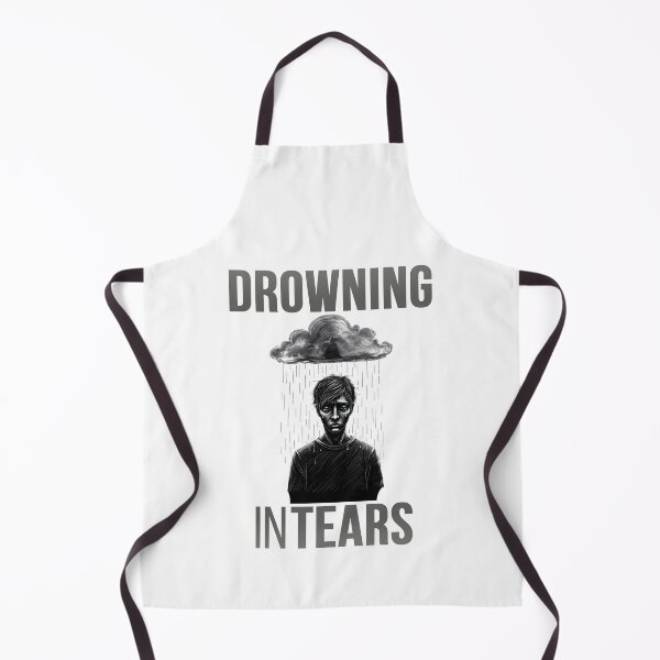 Item preview, Drowning in Tears – Emotional Sad Boy Under Rain Cloud Mental Health Awareness Art designed and sold by Unlimited-Style.