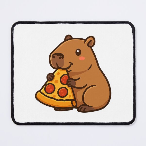 Item preview, Cute Capybara Eating Pizza designed and sold by k3rstman1.