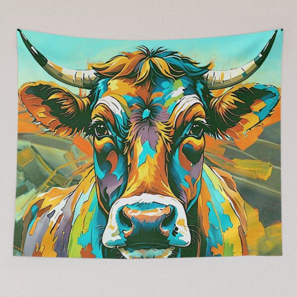Item preview, Cow Portrait designed and sold by ViaARTfactory.