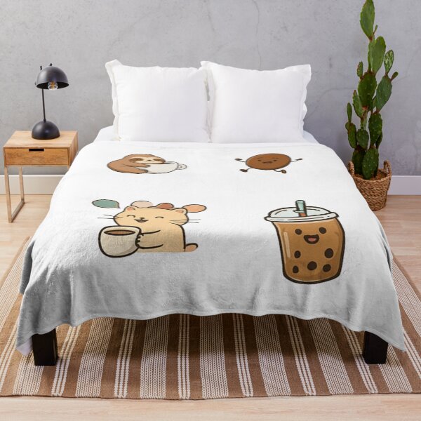 Artikelvorschau, Süßes Kaffeekreaturen-Set – Faultier, Katze, Bohne & Eiskaffee entworfen und verkauft von Created by Aia.
