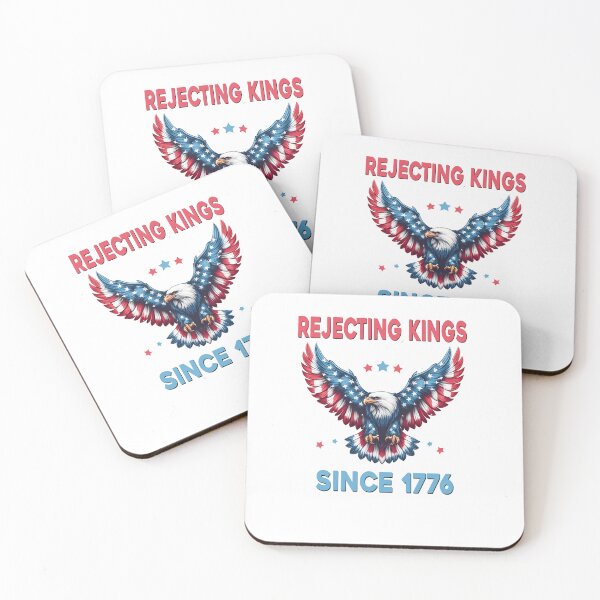 Item preview, Rejecting Kings Since 1776 Patriotic USA Flag 4th Of July designed and sold by ZANNIX.