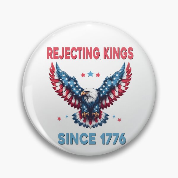 Item preview, Rejecting Kings Since 1776 Patriotic USA Flag 4th Of July designed and sold by ZANNIX.