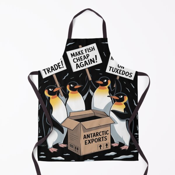 Item preview, No Tariffs on Tuxedos Antartica Penguins Flippers Up Anti Trump designed and sold by Nekusa.