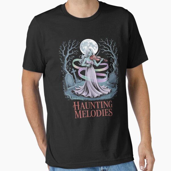 Item preview, Haunting Melodies Cute Ghost Playing Violin designed and sold by MinecraftShop.