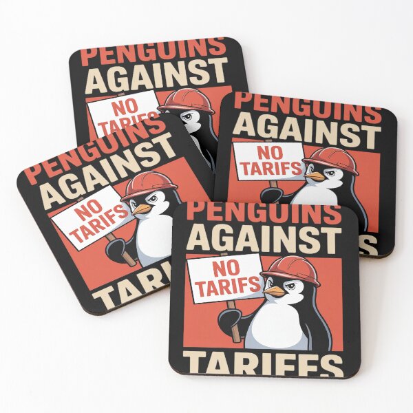 Item preview, No Tariffs Penguin Resist Penguins Protest Against Tariffs designed and sold by Nekusa.
