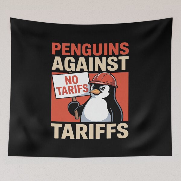 Item preview, No Tariffs Penguin Resist Penguins Protest Against Tariffs designed and sold by Nekusa.