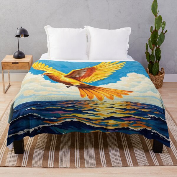 Item preview, Golden Majesty Over Ocean Waves – A mystical bird that unites light, freedom and dreams designed and sold by FotoworldEdel.