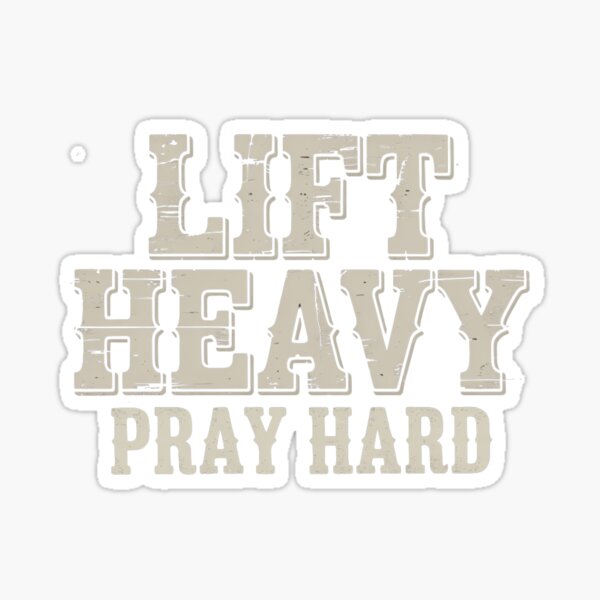 Item preview, Lift Heavy Pray Hard Great Gift for Gym Lovers  designed and sold by NightWisdom.