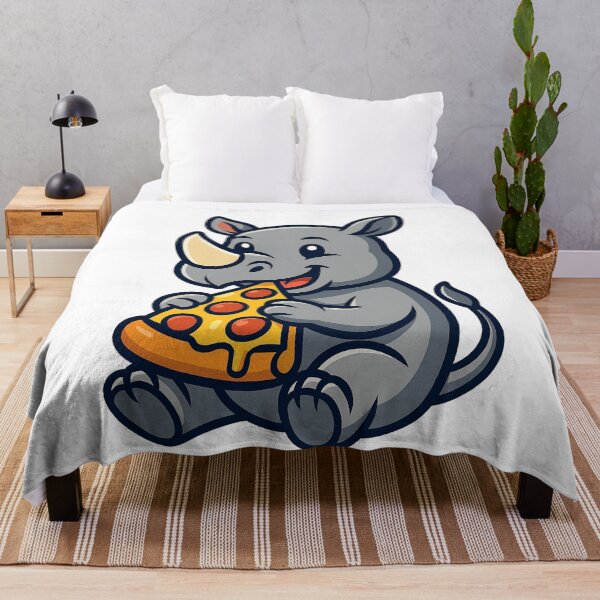 Item preview, Cute Rhinoceros Eating Pizza designed and sold by k3rstman1.