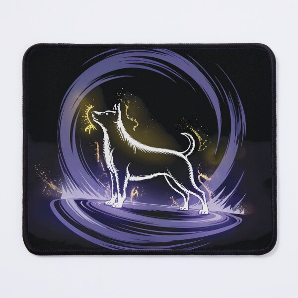 Item preview, A luminous dog on a purple platform designed and sold by Marcu Ioachim.