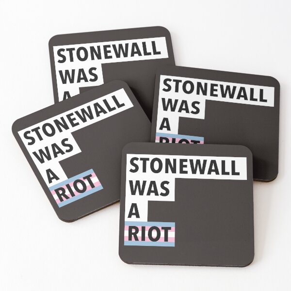 Item preview, PRIDE Collection: Stonewall Was A Riot, Trans Pride LGBTQ+ History Typography Art designed and sold by Rebecca Creates....