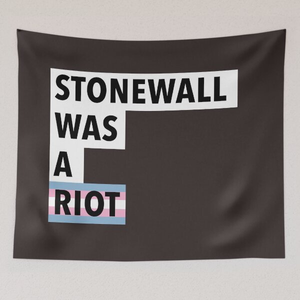 Item preview, PRIDE Collection: Stonewall Was A Riot, Trans Pride LGBTQ+ History Typography Art designed and sold by Rebecca Creates....