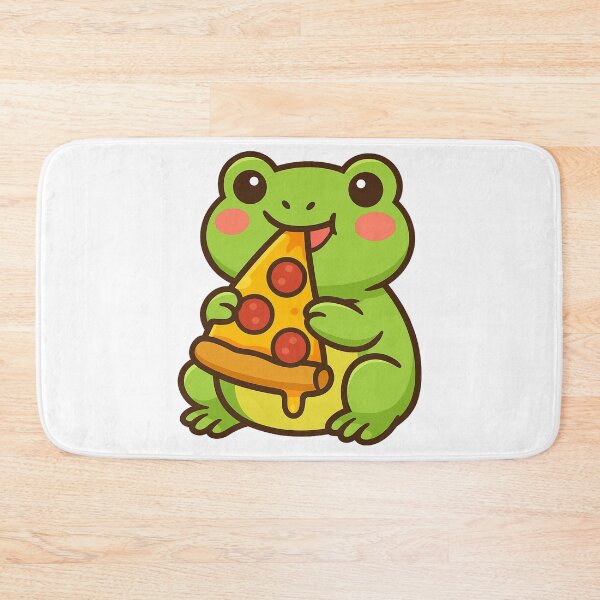 Item preview, Cute Frog Eating Pizza designed and sold by k3rstman1.
