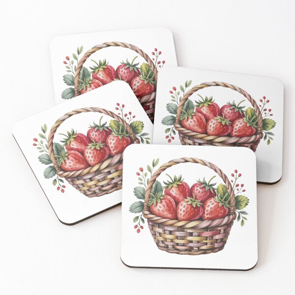 Item preview, basket with ripe strawberries  designed and sold by jkrphoto.