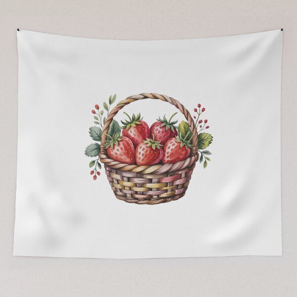 Item preview, basket with ripe strawberries  designed and sold by jkrphoto.