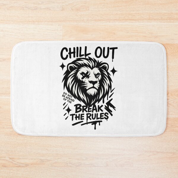 Item preview, Chill Out Lion – Break the Rules Motivational Graffiti Art designed and sold by Much More.