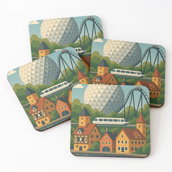 Item preview, Europa-Park Roller Coaster and Geodesic Dome View designed and sold by Places On Earth.