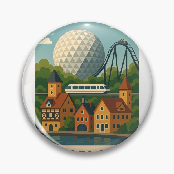 Item preview, Europa-Park Roller Coaster and Geodesic Dome View designed and sold by Places On Earth.