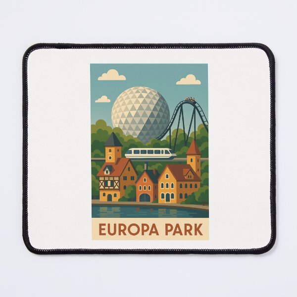 Item preview, Europa-Park Roller Coaster and Geodesic Dome View designed and sold by Places On Earth.