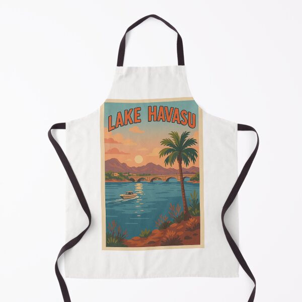 Item preview, Lake Havasu Sunset with Palm Tree and Boat designed and sold by Places On Earth.