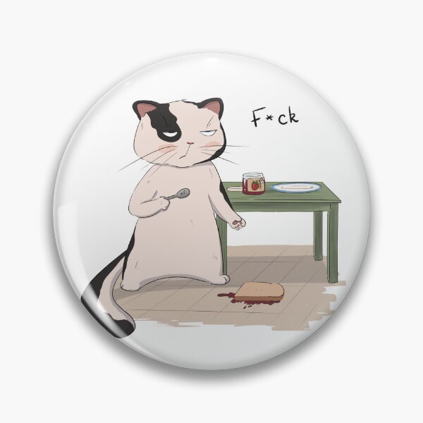 Item preview, Cat Grumpy Kitty Fallen Sandwich Disaster Bad Luck designed and sold by ZeinalArt.
