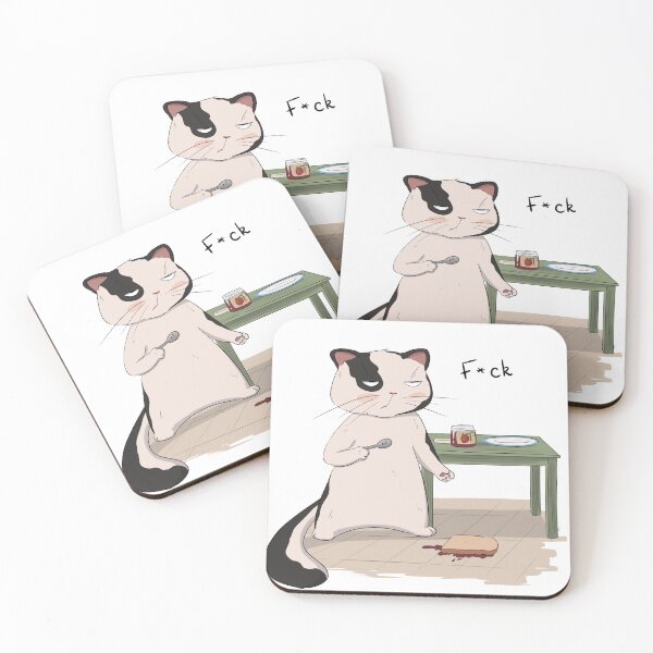 Item preview, Cat Grumpy Kitty Fallen Sandwich Disaster Bad Luck designed and sold by ZeinalArt.