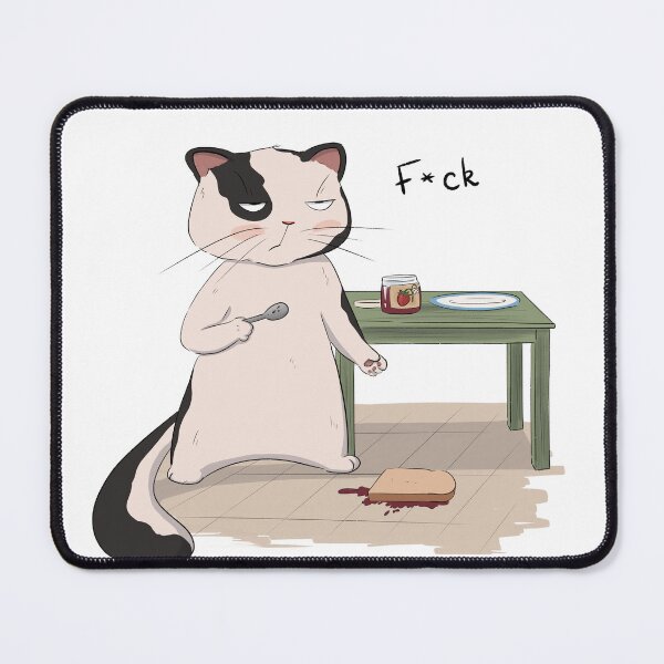 Item preview, Cat Grumpy Kitty Fallen Sandwich Disaster Bad Luck designed and sold by ZeinalArt.