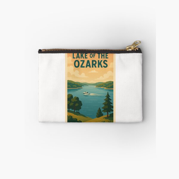 Item preview, Lake of the Ozarks with Speedboat and Tree-Lined Hills designed and sold by Places On Earth.