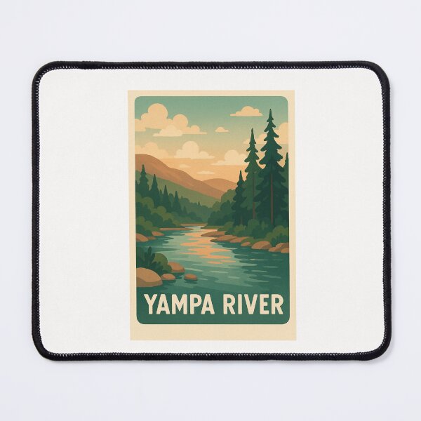 Item preview, Yampa River Flowing Through Rocky Mountain Forest designed and sold by Places On Earth.