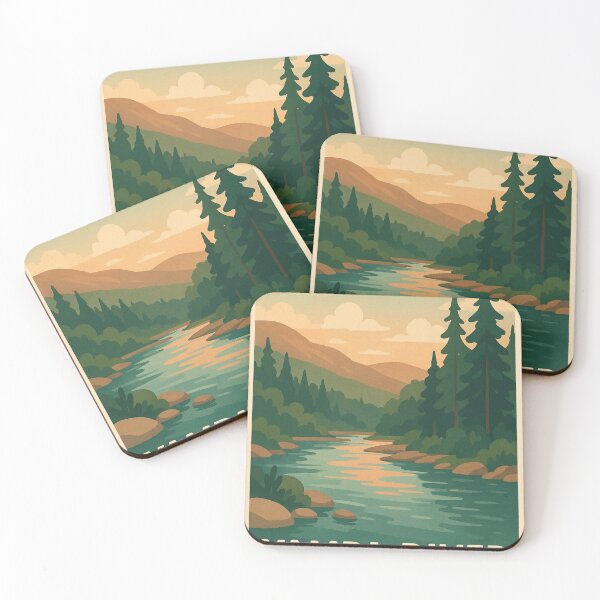 Item preview, Yampa River Flowing Through Rocky Mountain Forest designed and sold by Places On Earth.