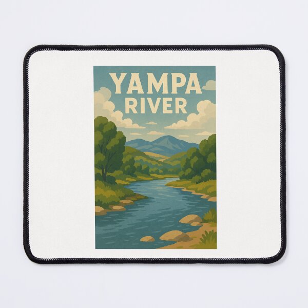 Item preview, Yampa River Valley with Rolling Hills and Blue Mountains designed and sold by Places On Earth.