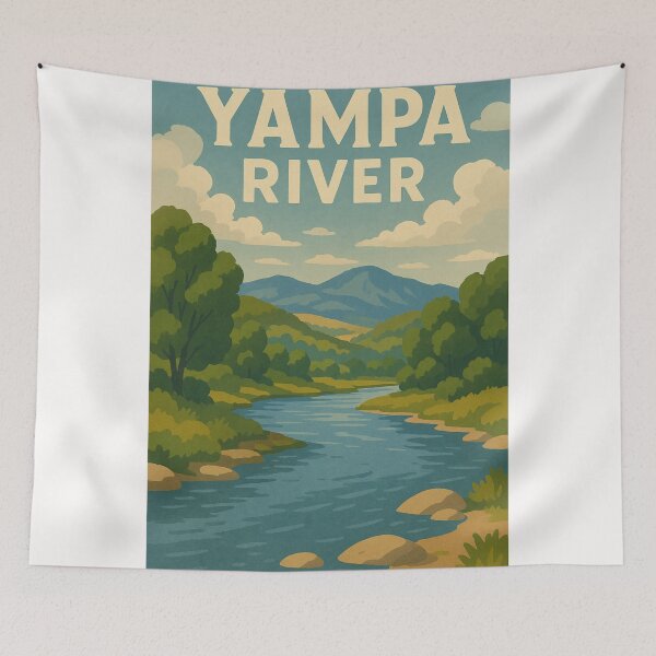 Item preview, Yampa River Valley with Rolling Hills and Blue Mountains designed and sold by Places On Earth.