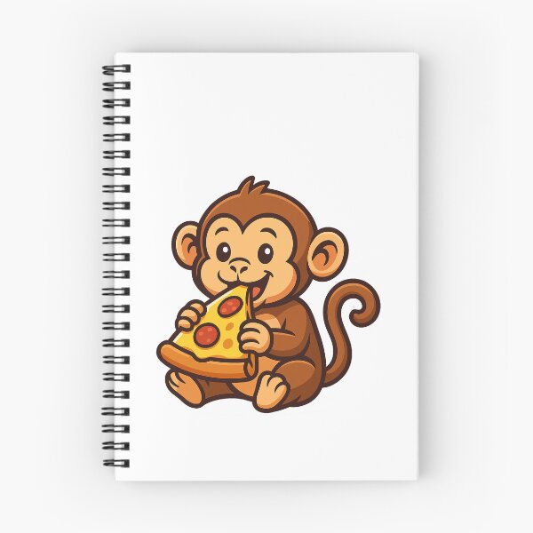 Item preview, Cute Monkey Eating Pizza designed and sold by k3rstman1.