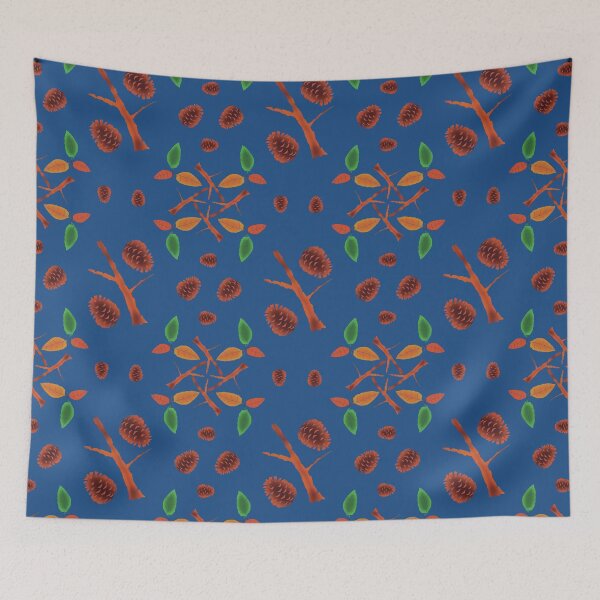 Item preview, Forest Pattern - Blue designed and sold by MFellArt Creations.