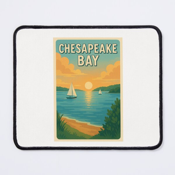 Item preview, Chesapeake Bay Sunset with Sailboats and Shoreline designed and sold by Places On Earth.