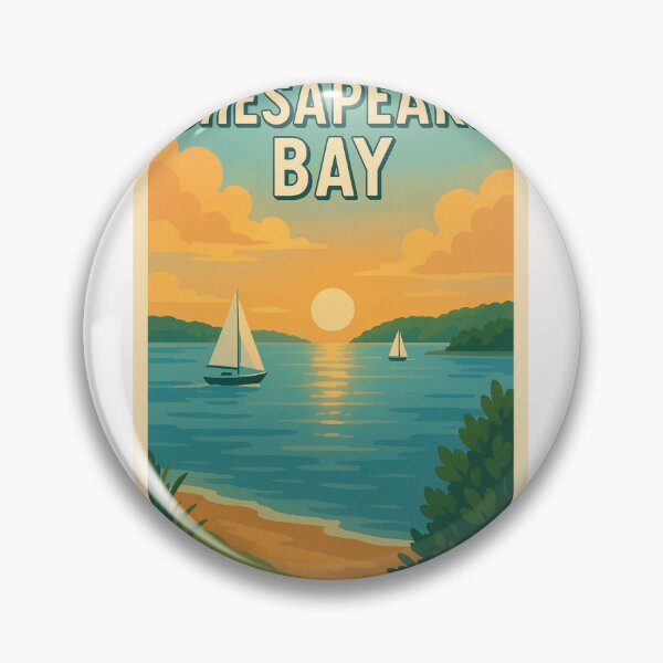 Item preview, Chesapeake Bay Sunset with Sailboats and Shoreline designed and sold by Places On Earth.