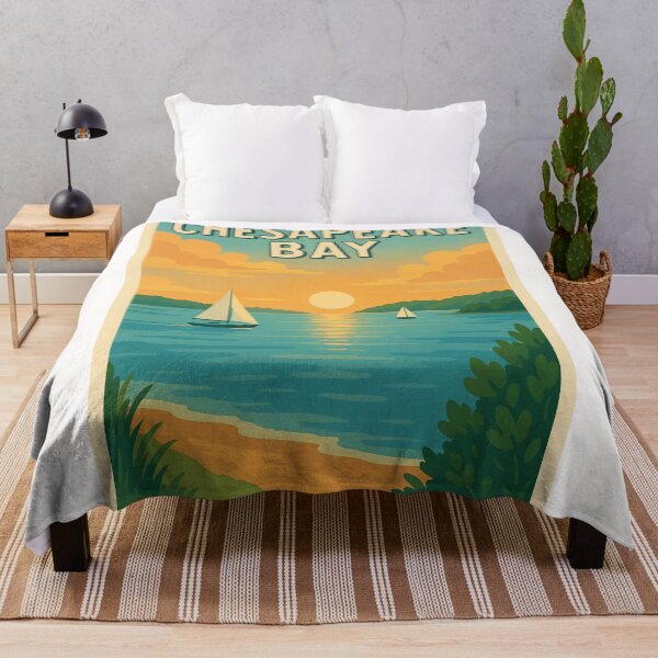 Item preview, Chesapeake Bay Sunset with Sailboats and Shoreline designed and sold by Places On Earth.