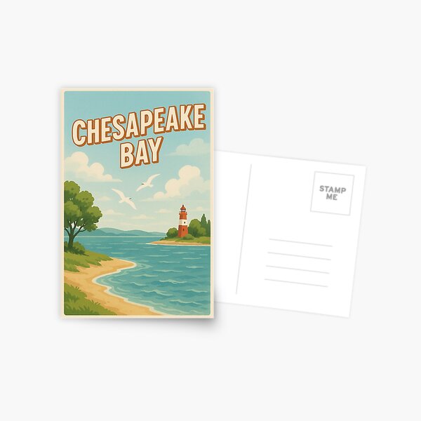 Item preview, Chesapeake Bay Lighthouse with Beach and Seagulls designed and sold by Places On Earth.