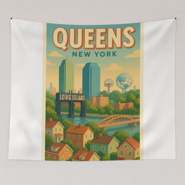 Item preview, Queens New York Skyline with Unisphere and Bridge designed and sold by Places On Earth.