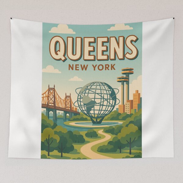 Item preview, Queens New York with Long Island City and Skyscrapers designed and sold by Places On Earth.