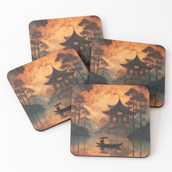 Item preview, Foggy Eerie Japanese Landscape designed and sold by bapupa.