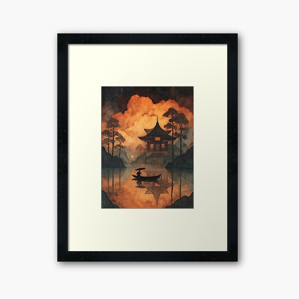 Item preview, Foggy Eerie Japanese Landscape designed and sold by bapupa.