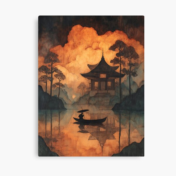 Item preview, Foggy Eerie Japanese Landscape designed and sold by bapupa.