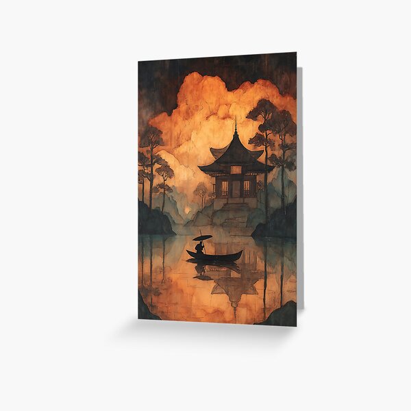 Item preview, Foggy Eerie Japanese Landscape designed and sold by bapupa.