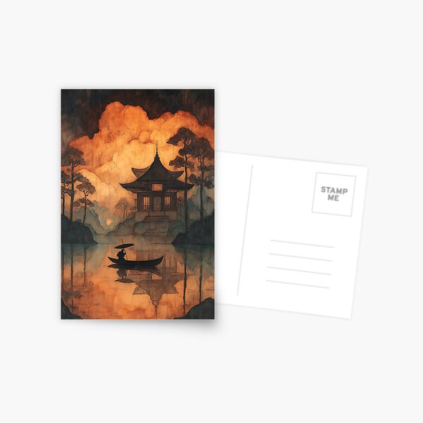 Item preview, Foggy Eerie Japanese Landscape designed and sold by bapupa.