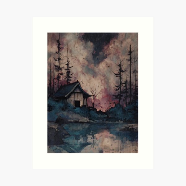 Item preview, Spooky Eerie Japanese Landscape designed and sold by bapupa.